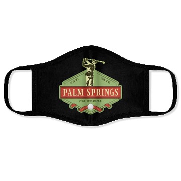 Discover Palm Springs California Golf Face Masks