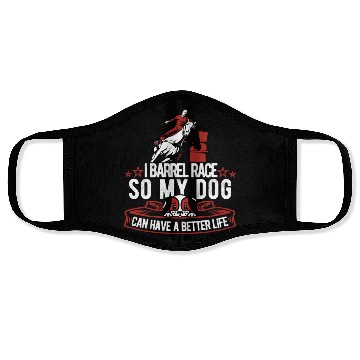 Discover Horse Barrel Racing Dog Face Masks