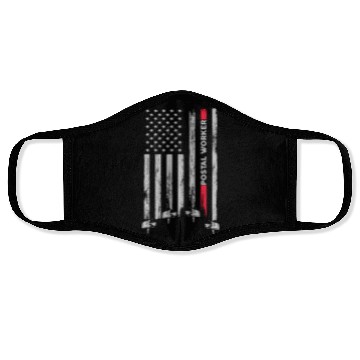 Discover Postal Worker Usa American Flag Us Postal Face Masks