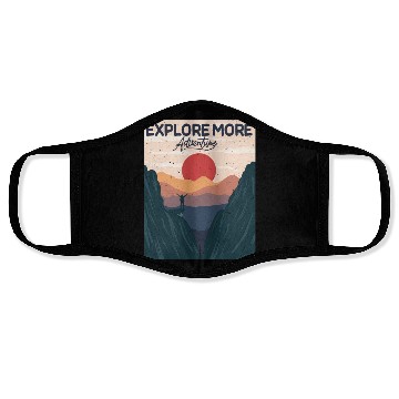 Discover Adventure Explore More Sunset Hills Camping Mounta Face Masks