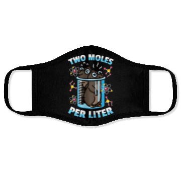 Discover Chemistry Science Chemist Student Funny Mole 1 Face Masks