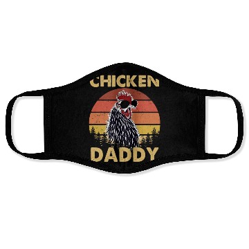 Discover Chicken Daddy Chickens Father Poultry Farmer Face Masks