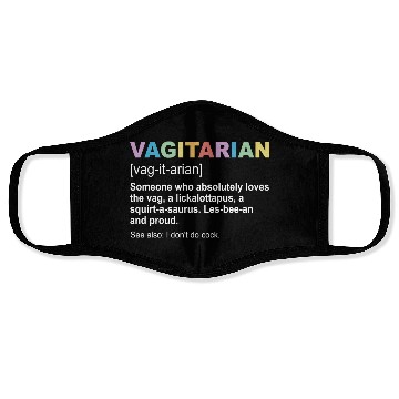 Discover Vagitarian Definition Face Masks