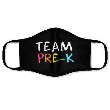 Discover Team Pre K Teacher Back To School Top Face Masks