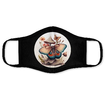 Discover Cottagecore Butterfly Mushroom Forest Plants Botan Face Masks