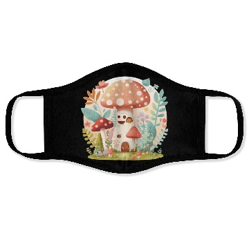 Discover Cottagecore Mushroom Toadstool House Cute Forest Face Masks