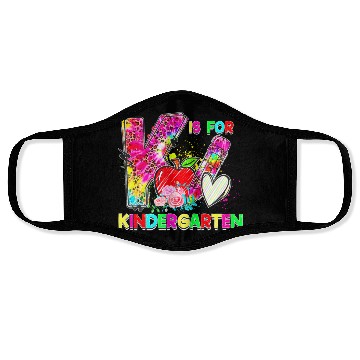Discover Tie Dye Leopard K Is For Kindergarten Teacher Back Face Masks