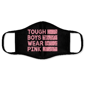 Discover Tough Boys Wear Pink Breast Cancer Awareness Face Masks