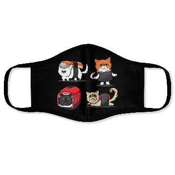 Discover Sushi Persian Cat For Funny Cat Lover Sushi Lover Face Masks