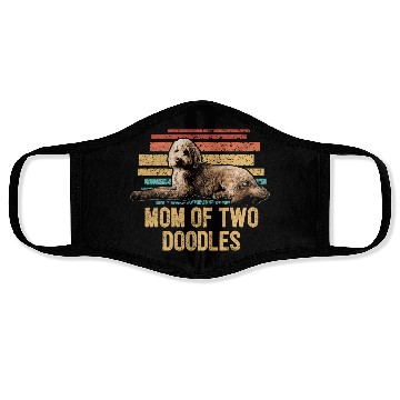 Discover Mom Of Two Doodles Goldendoodle Dog Mom Doodle Face Masks
