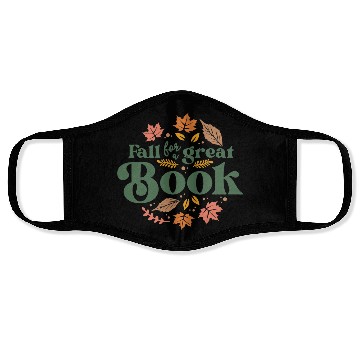 Discover Fall For A Great Book Reading Librarian Autumn Face Masks