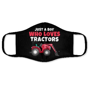 Discover Just A Boy Who Loves Tractors Farmer Face Masks