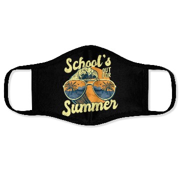 Discover Schools Out For Summer For Teacher Cool Last Day V Face Masks