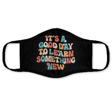 Discover It's A Good Day To Learn Something New Retro Back Face Masks