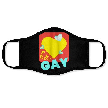 Discover It's OK to Be Gay Equality Gay Pride Rainbow Gay Face Masks