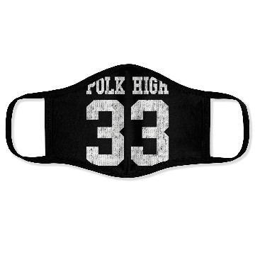 Discover Polk High School Football Jersey 33 Aged Look Face Masks