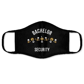 Discover Bachelor Security (Caricature / Dance / 3C / W) Face Masks