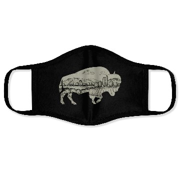 Discover Landscape Buffalo Bison Face Masks