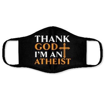 Discover Atheism Anti-Religion Agnostic Freethinker Atheist Face Masks