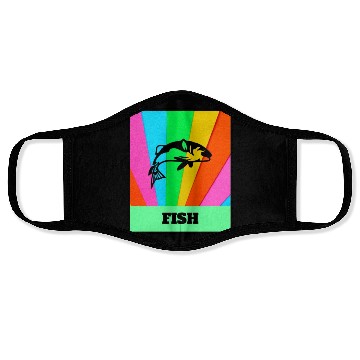 Discover Fish Rainbow Retro Classic Face Masks