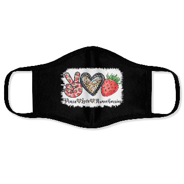 Discover Peace Love Strawberry Farmer Strawberries Lover Be Face Masks