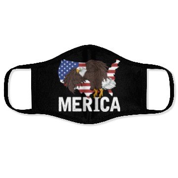 Discover Us Flag Merica Pride Patriot Proud American Bald Face Masks