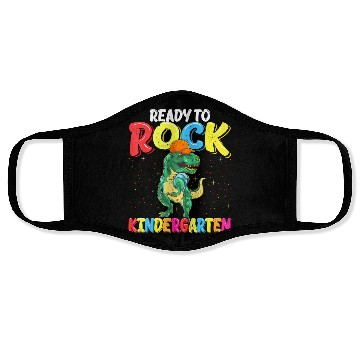 Discover Ready To Rock Kindergarten Dinosaur Back To School Face Masks
