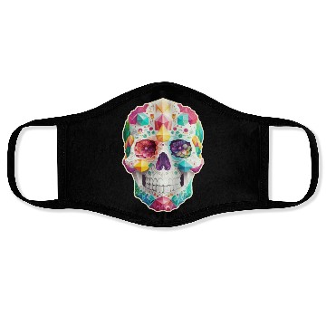 Discover Jeweled Sugar Skull Face Masks