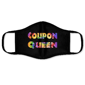 Discover Coupon Queen tie dye Face Masks