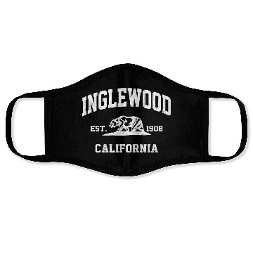 Discover Inglewood California Ca State Athletic Style Face Masks