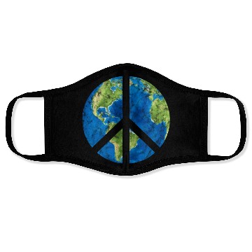 Discover Peace On Earth World Peace Sign Face Masks