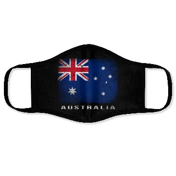 Discover Australian Flag Australia Love Face Masks