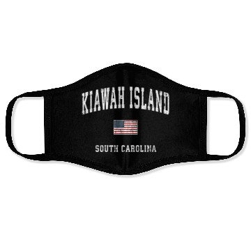 Discover Kiawah Island South Carolina Sc American Flag Face Masks