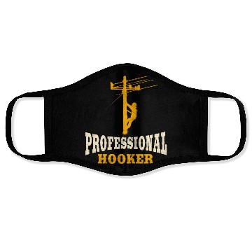 Discover Lineman Line Worker Professional Hooker Face Masks