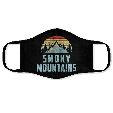 Discover Retro Great Smoky Mountains National Park Face Masks