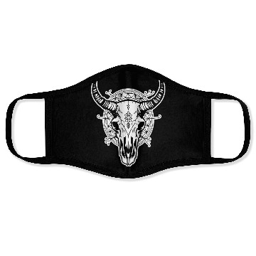 Discover Cow Skull Boho Face Masks