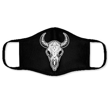 Discover Cow Skull Boho Face Masks