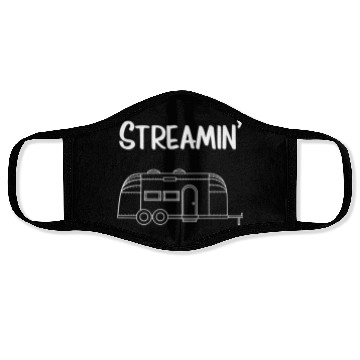 Discover Streamin' Airstream Camping Face Masks
