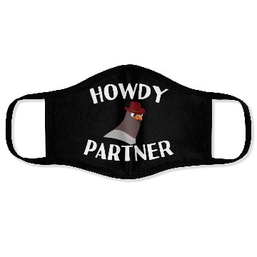 Discover Howdy Partner Pigeon Cowboy Face Masks