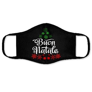 Discover Italian Buon Natale Snowflake Italy Tree Face Masks