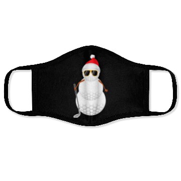 Discover Santa Snowman Golf Ball Golfer Face Masks