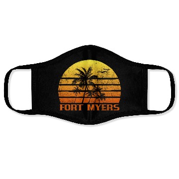 Discover Beach Fort Myers Fl Sunset Face Masks