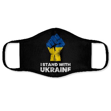 Discover Ukrainian Flag I Stand With Ukraine Flag Face Masks