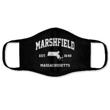 Discover Marshfield Massachusetts Ma State Athletic Style Face Masks