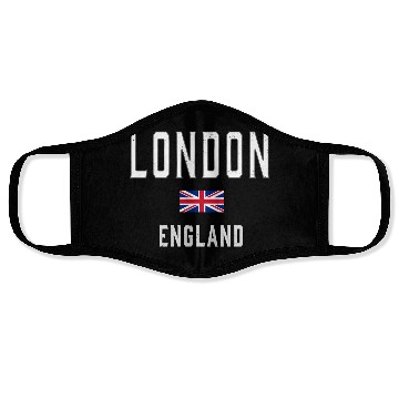 Discover London England England Flag Face Masks