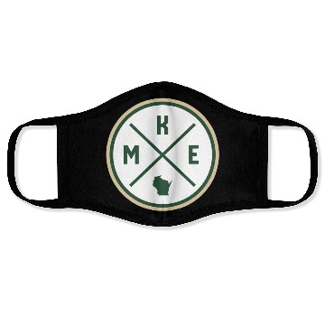 Discover Milwaukee Circle Patch Green Face Masks