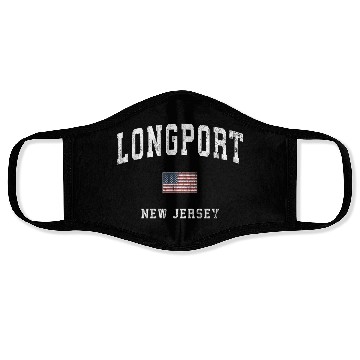 Discover Longport New Jersey Nj American Flag Sports Face Masks