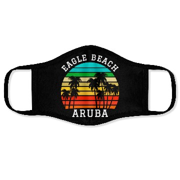Discover Eagle Beach Aruba Family Vacation Sunset Palm Face Masks