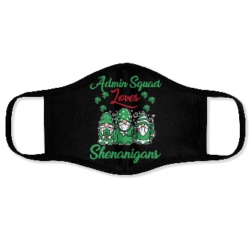 Discover Admin Squad Love Shenanigans St. Patrick's Day Face Masks