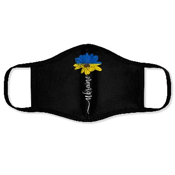 Discover Ukraine Flag Sunflower Ukrainian Support Ukraine Face Masks